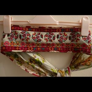 Colorful embroidered tie belt